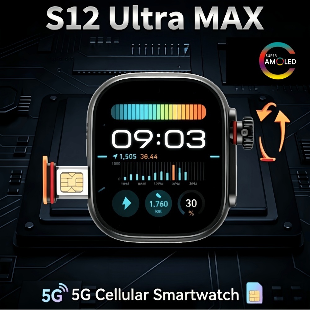 Global Version S12 Ultra MAX A - đánh giá và giá Fall Detection Watch