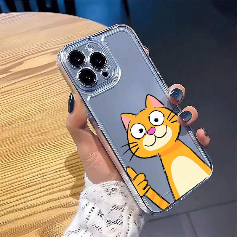 Cute Cartoon Orange Cat Phone  - đánh giá và giá Xiaomi Redmi Note 14